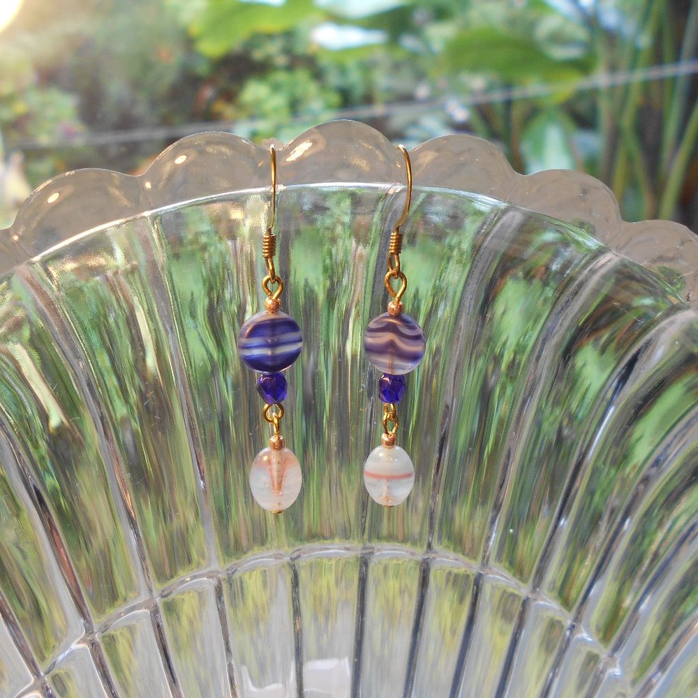 earings glass beaded